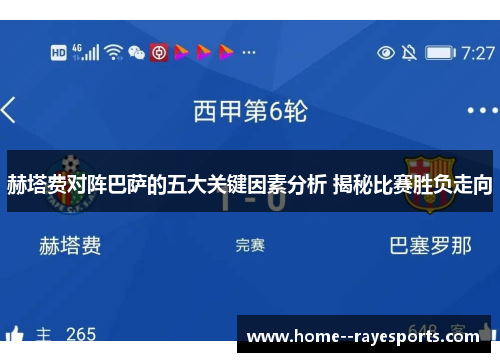 赫塔费对阵巴萨的五大关键因素分析 揭秘比赛胜负走向